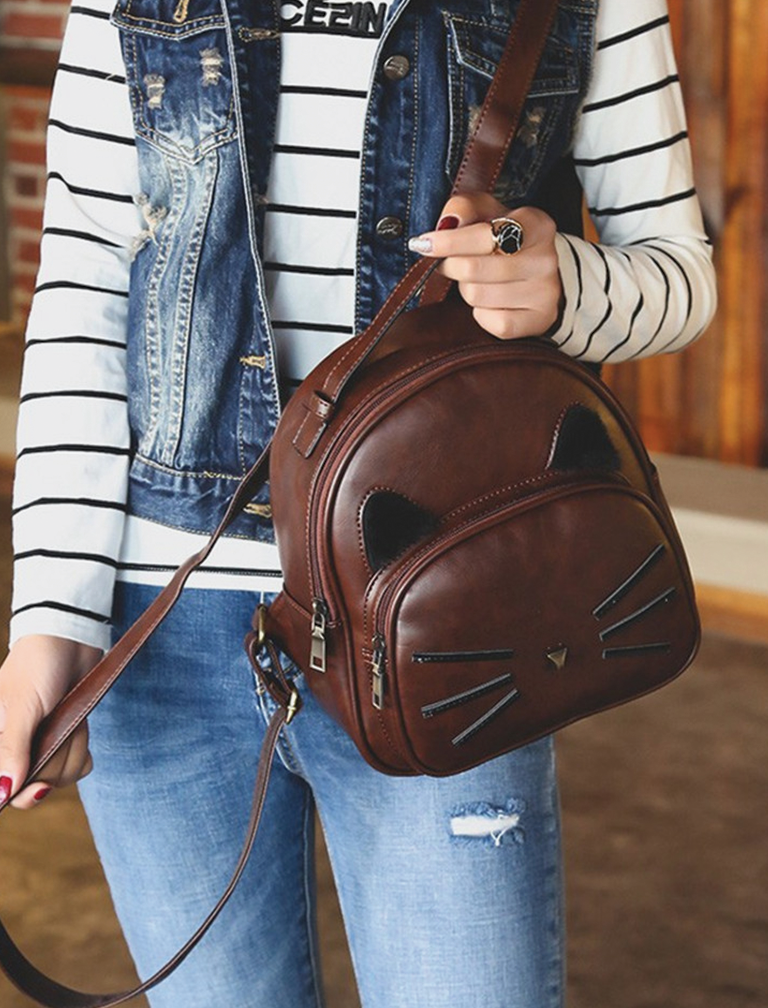 Cat Emboss Backpack Cat Emboss Backpack