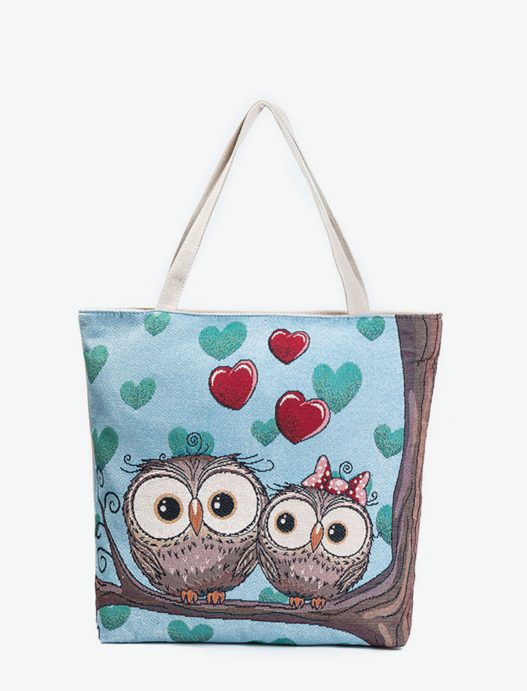 Cartoon Owl Print Shoulder Bag Cartoon Owl Print Shoulder Bag
