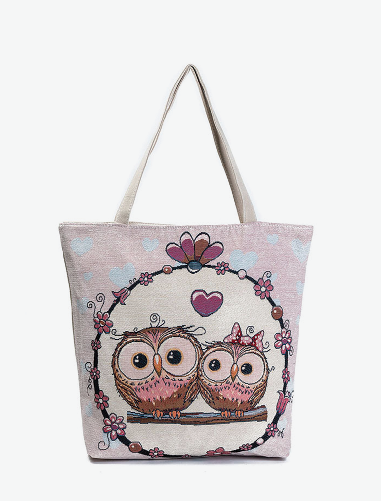 Cartoon Owl Print Shoulder Bag Cartoon Owl Print Shoulder Bag