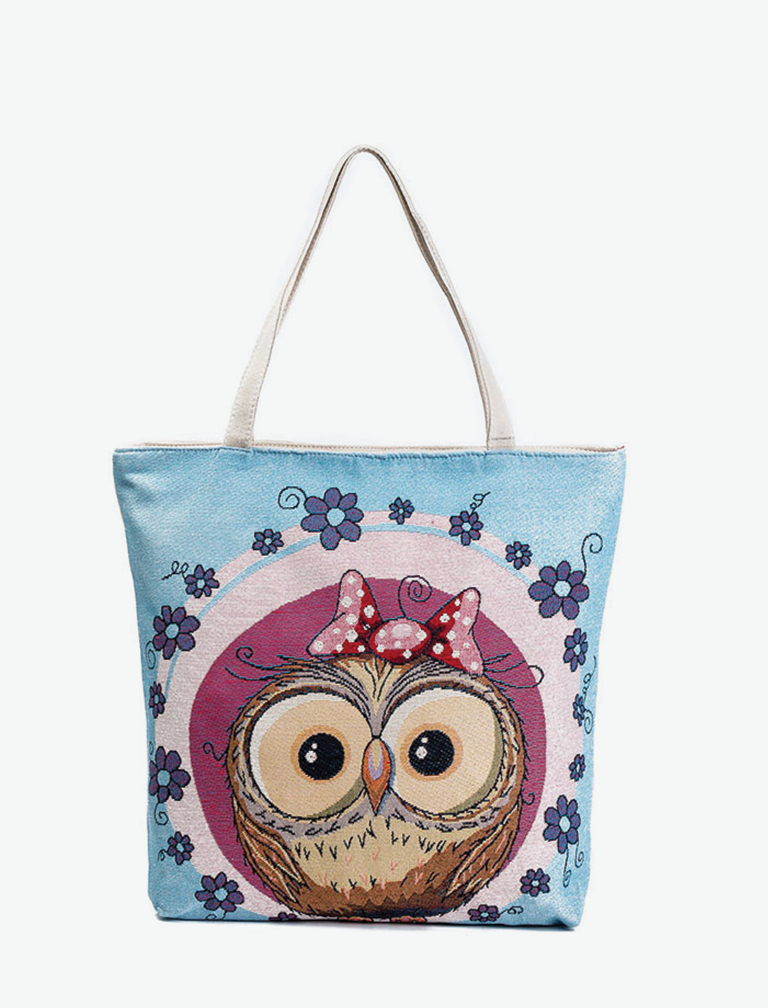 Cartoon Owl Print Shoulder Bag Cartoon Owl Print Shoulder Bag