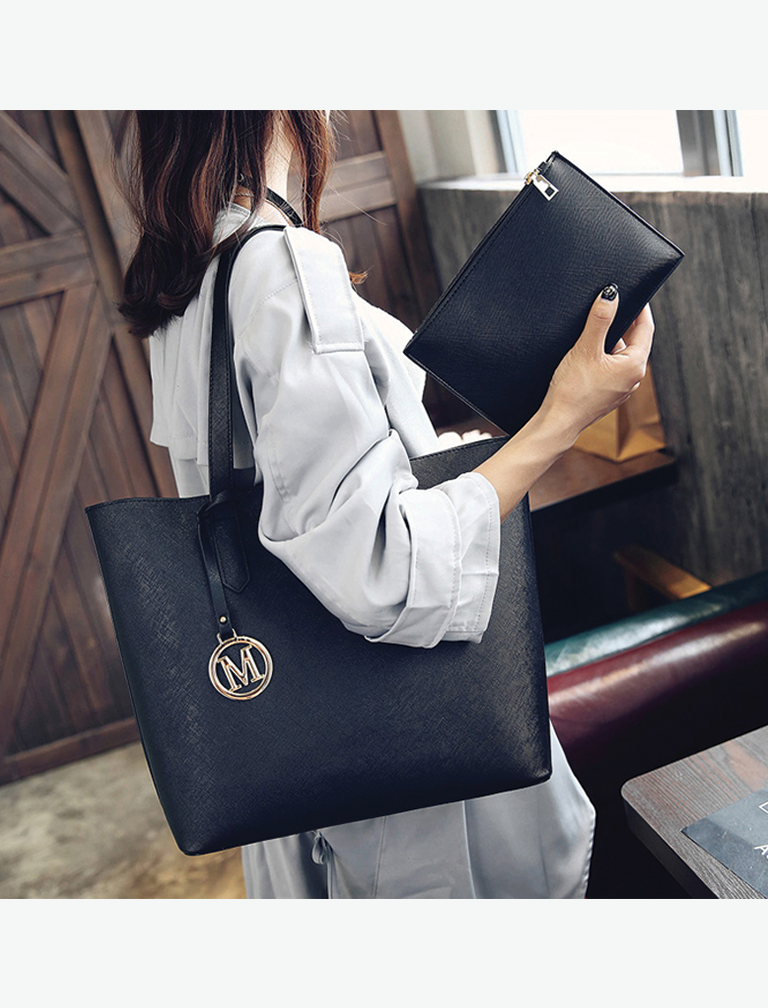 Sequined Letter M Tote Bag Sequined Letter M Tote Bag