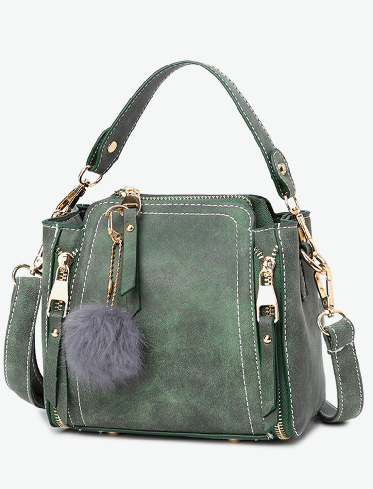 Furball Faux Suede Shoulder Bag Furball Faux Suede Shoulder Bag