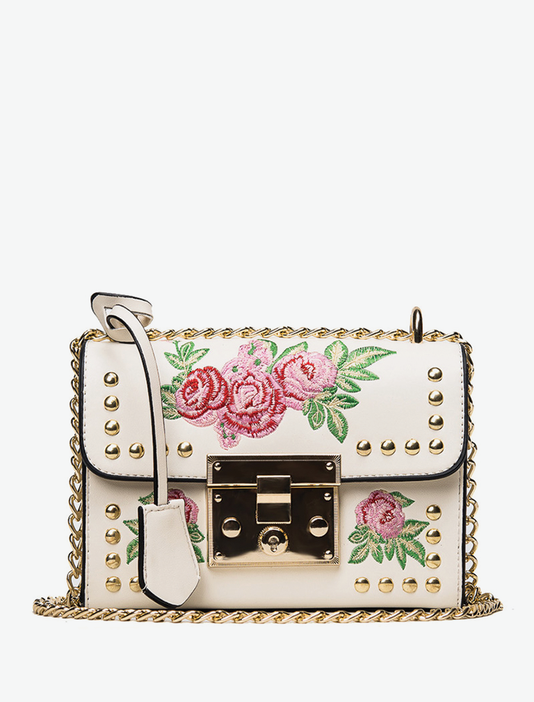 Embroidery Flower Flap Bag Embroidery Flower Flap Bag