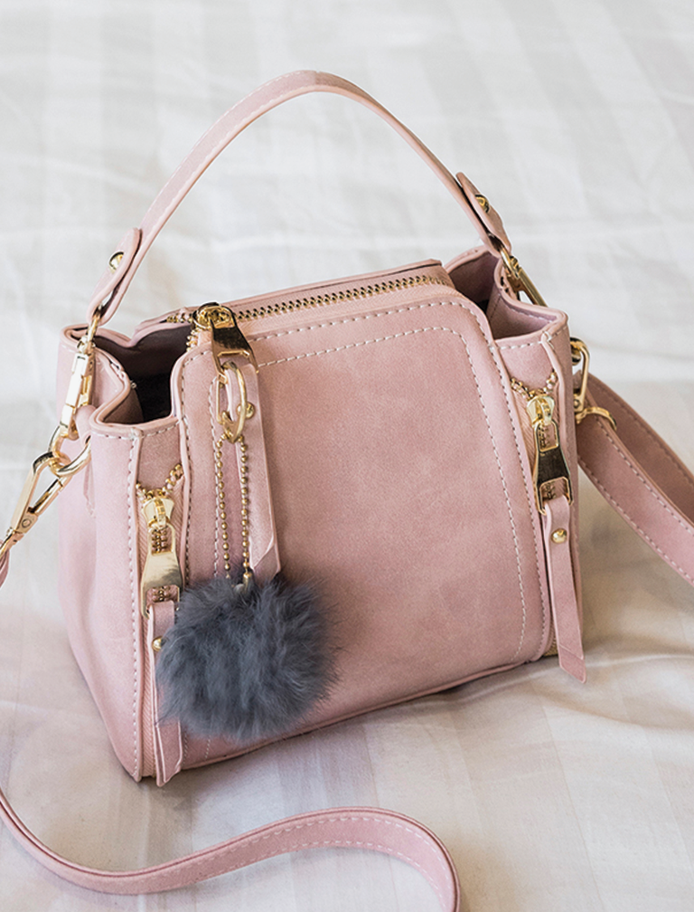 Furball Faux Suede Shoulder Bag Furball Faux Suede Shoulder Bag