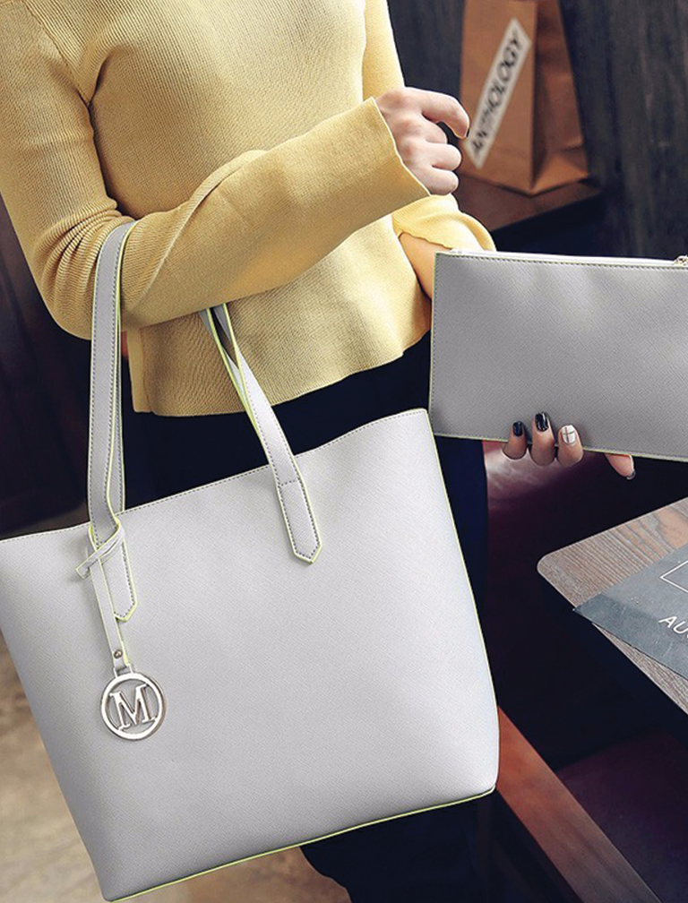 Sequined Letter M Tote Bag Sequined Letter M Tote Bag