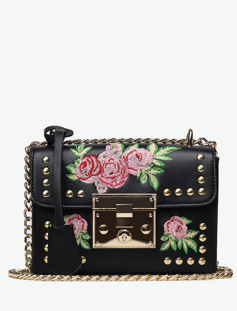 Embroidery Flower Flap Bag Embroidery Flower Flap Bag