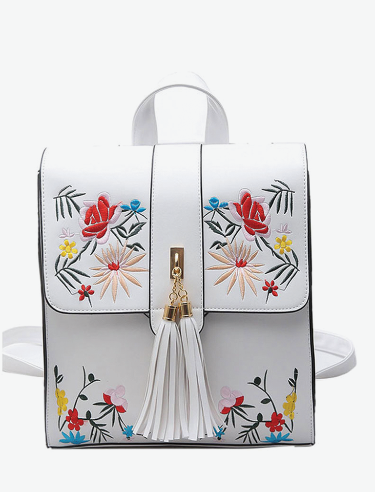 Embroidery Tassel Backpack Embroidery Tassel Backpack