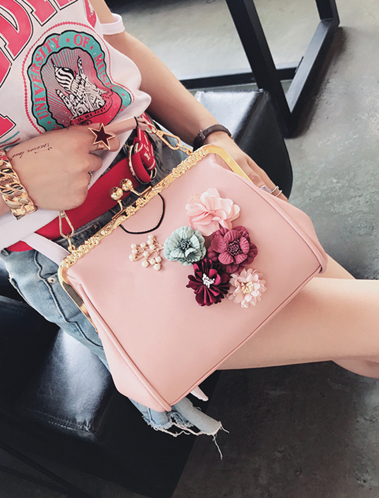 Flower Beaded Pouch Bag Flower Beaded Pouch Bag