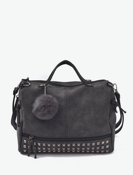 Vintage Fur Ball Shoulder Bag