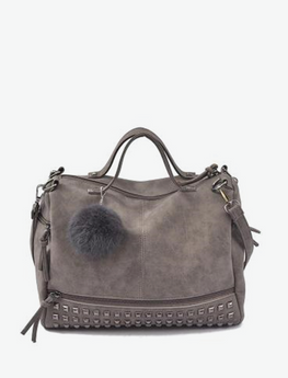 Vintage Fur Ball Shoulder Bag