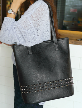 Vintage Leather Tote Bag