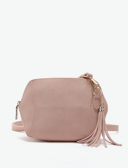 Tassel Solid Color Shell bag