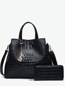 Leather Tote Back + Purse