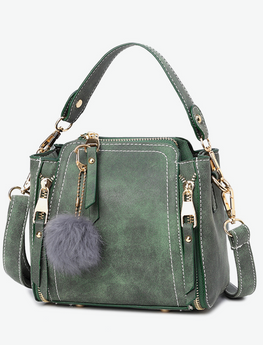 Furball Faux Suede Shoulder Bag