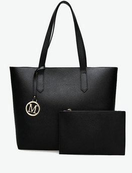 Sequined Letter M Tote Bag