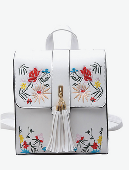 Embroidery Tassel Backpack