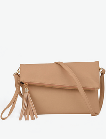 Zipper Solid Shoulder Bag