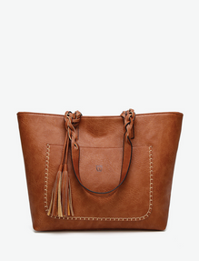 Tassel Shoulder Tote Bag